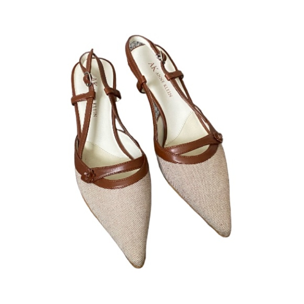 Anne Klein Sling Back Kitten Heel Mules